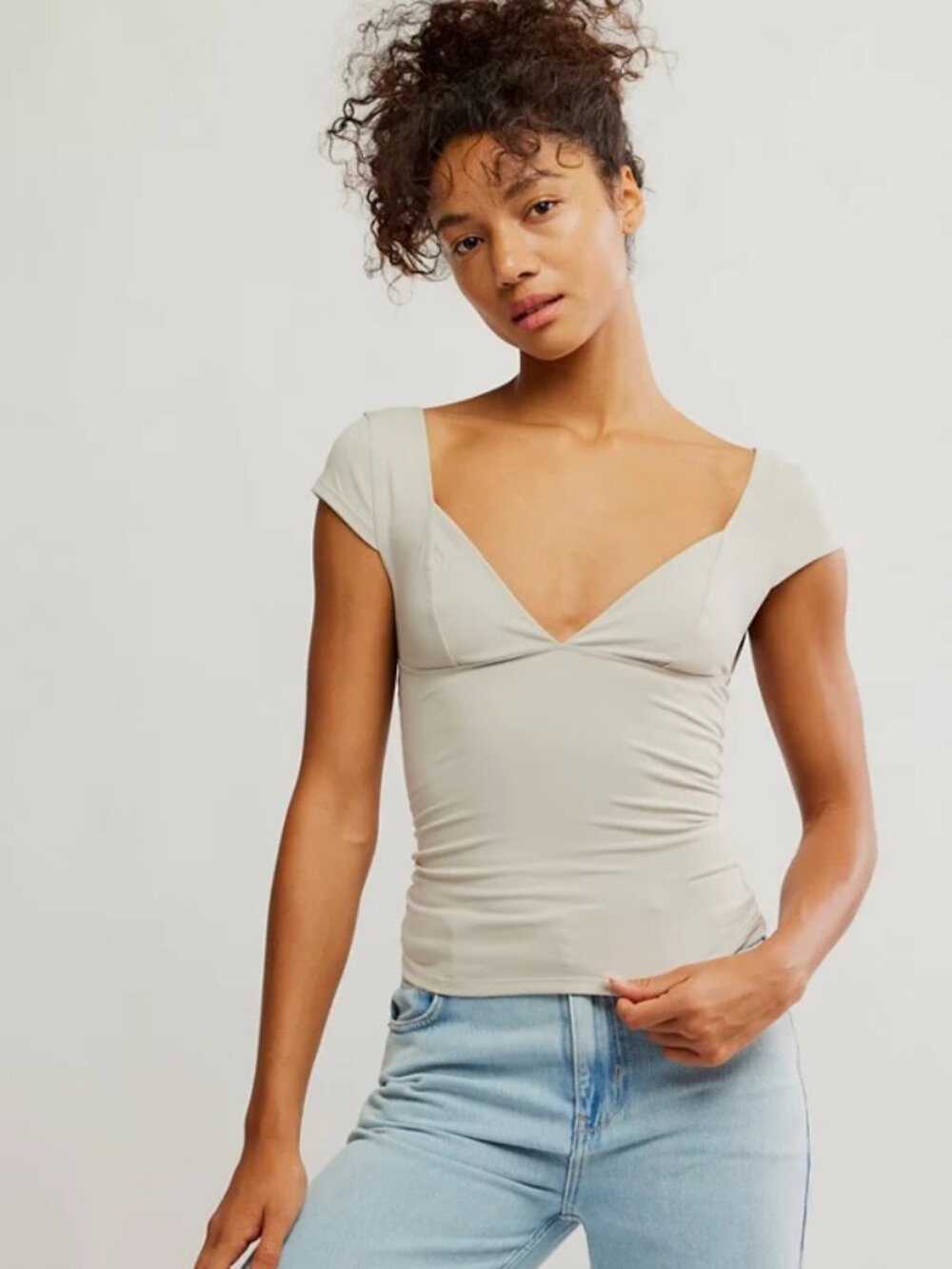 Free people DUO DORSET CAMI IN PUMICE STONE